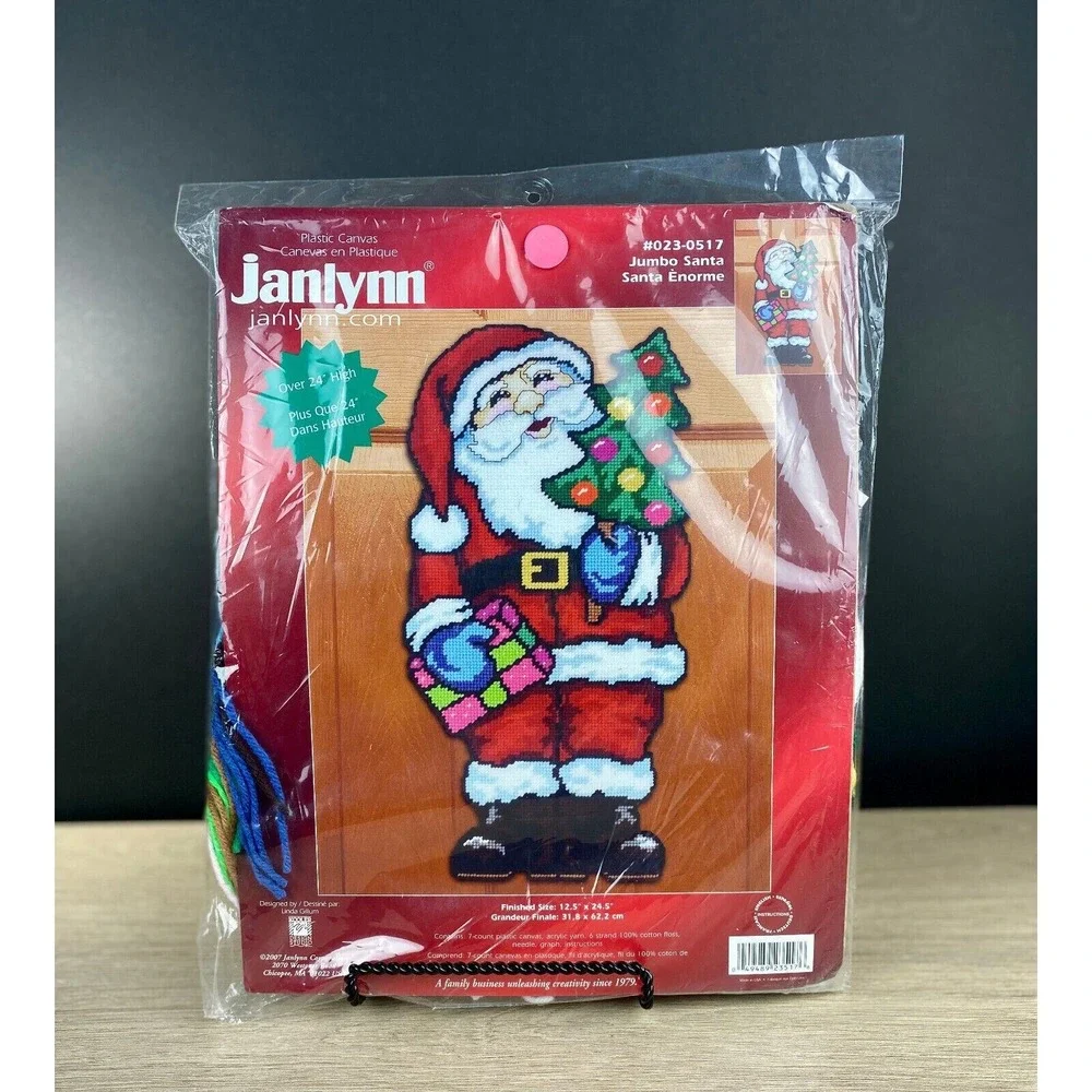 Janlynn‎ Plastic Canvas Kit Jumbo Santa Door Decoration 023-517 from 2007